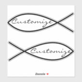 クリスチャンフィッシュシンボルIchthys Thunder_Cove シール (シート)