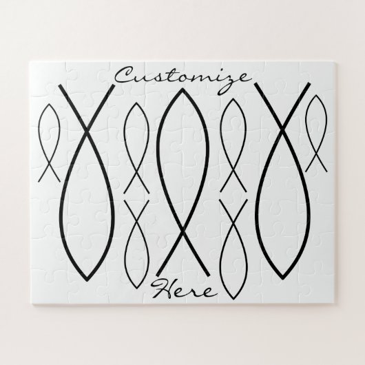 クリスチャンフィッシュシンボルIchthys Thunder_Cove ジグソーパズル (横)