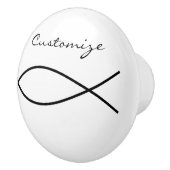 クリスチャンフィッシュシンボルIchthys Thunder_Cove セラミックノブ (右)