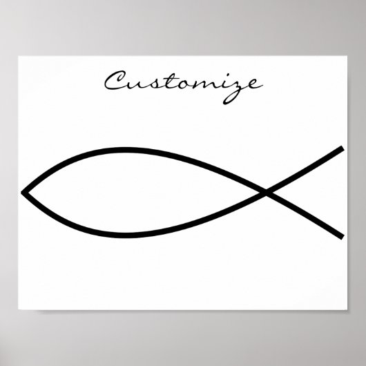 クリスチャンフィッシュシンボルIchthys Thunder_Cove ポスター (正面)