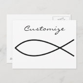 クリスチャンフィッシュシンボルIchthys Thunder_Cove ポストカード (正面/裏面)