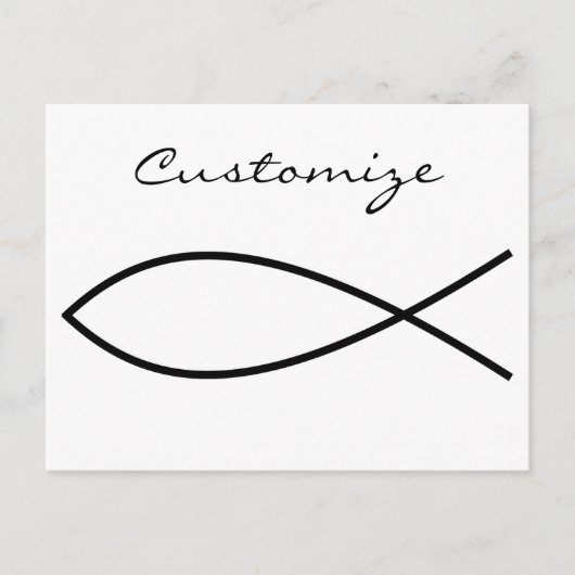 クリスチャンフィッシュシンボルIchthys Thunder_Cove ポストカード (正面)