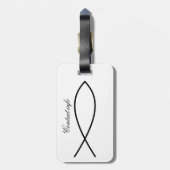 クリスチャンフィッシュシンボルIchthys Thunder_Cove ラゲッジタグ (裏面縦)