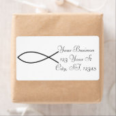 クリスチャンフィッシュシンボルIchthys Thunder_Cove ラベル (インサイチュ)