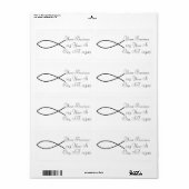 クリスチャンフィッシュシンボルIchthys Thunder_Cove ラベル (フルシート)