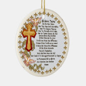 クリスチャンフランスのローズ祈りの言葉 セラミックオーナメント (右)