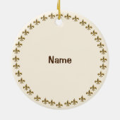 クリスチャンフランスのローズ祈りの言葉 セラミックオーナメント (裏面)