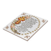 クリスチャンフランスのローズ祈りの言葉 タイル (側面)