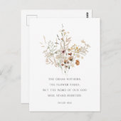 クリスチャンフローラアートイザヤ40:8はがき ポストカード (正面/裏面)