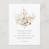 クリスチャンフローラアートイザヤ40:8はがき ポストカード (正面)