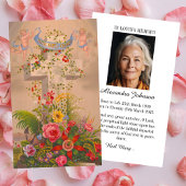 クリスチャンフローラクロスフォトロス葬儀悔やみや弔慰 名刺