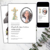 クリスチャンフローラクロス葬儀の写真 招待状