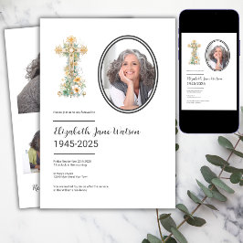 クリスチャンフローラクロス葬儀の写真 招待状