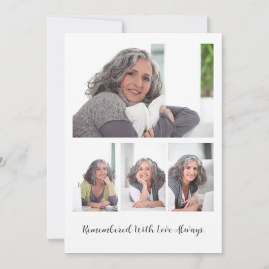 クリスチャンフローラクロス葬儀の写真 招待状 (裏面)