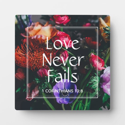 クリスチャンフローラバレンタイン愛は決して失敗しない フォトプラーク (正面)