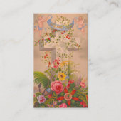 クリスチャンフローラ十字追悼式悔やみや弔慰 名刺 (正面)