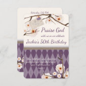 クリスチャンフローラ誕生日聖なる書物、 経典 招待状 (正面/裏面)