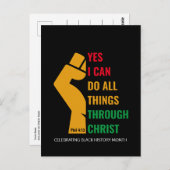 クリスチャンブラック歴史月Yes私はがきができる ポストカード (正面/裏面)