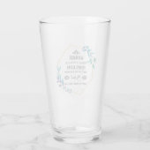 クリスチャンブルーフローラリース タンブラーグラス (裏面)