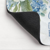 クリスチャンブルーマーブルフローラ大理石聖句 マウスパッド (コーナー)