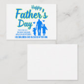 クリスチャンブルー父の日のことわざ20:7 ノートカード (正面/裏面)