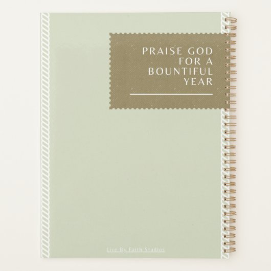 クリスチャンプランナー信仰日誌イエローフラワーズ プランナー手帳 (裏面)