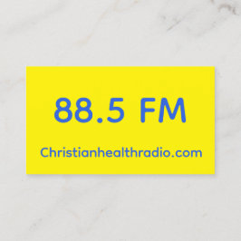 クリスチャンヘルスradioプロモーションカード 名刺