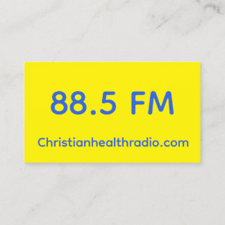 クリスチャンヘルスradioプロモーションカード 名刺