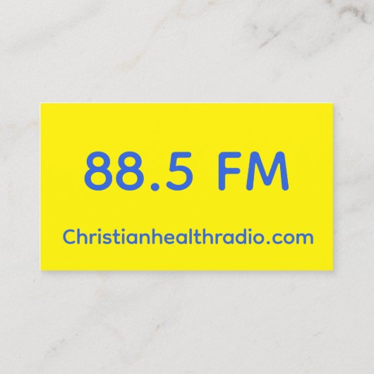 クリスチャンヘルスradioプロモーションカード 名刺 (裏面)