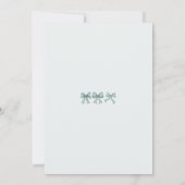 クリスチャンベビーコケットが神の緑の子供を弓 招待状 (裏面)