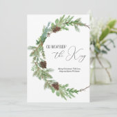 クリスチャンベースの水彩エヴァグリーンクリスマスカード シーズンカード (スタンド正面)