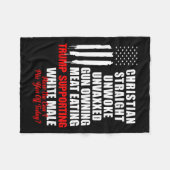 クリスチャンホワイトストレート未覚ヴィンテージアメリカフロリダ フリースブランケット (正面(横))