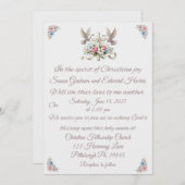 クリスチャンホワイトドーヴアンドクロス結婚式招待状 招待状 (正面/裏面)