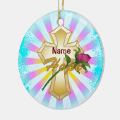 クリスチャンホープバラクロス セラミックオーナメント (左)