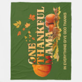 クリスチャンママの感謝祭ギフト ONE THANKFUL MAMA フリースブランケット (正面)
