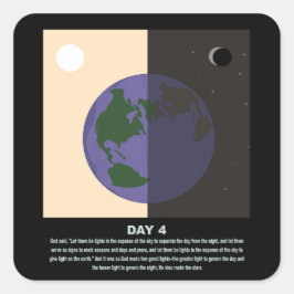 クリスチャンミニマル抽象芸術芸術創世記念日4 s1 スクエアシール