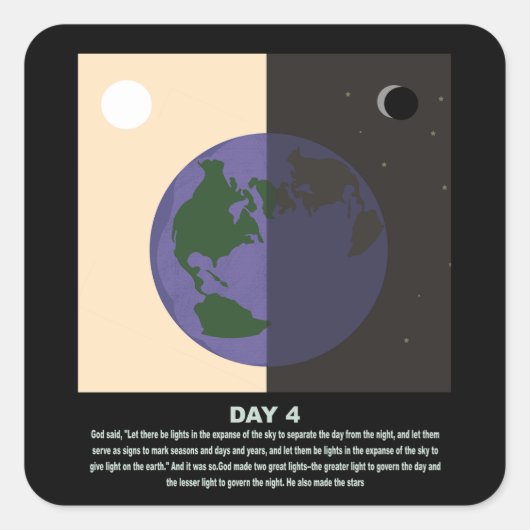 クリスチャンミニマル抽象芸術芸術創世記念日4 s1 スクエアシール (正面)