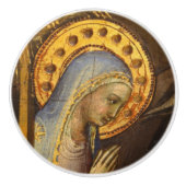 クリスチャンメリークリスマスアンティークミュージアムメアリー セラミックノブ (正面)