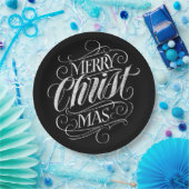 クリスチャンメリークリスマスシャルボードレタリング ペーパープレート (パーティー)