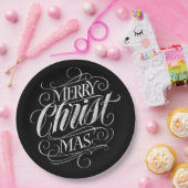 クリスチャンメリークリスマスシャルボードレタリング ペーパープレート (パーティー)