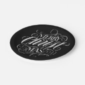 クリスチャンメリークリスマスシャルボードレタリング ペーパープレート (アングル)