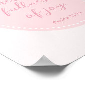 クリスチャンモダンウォールアートデコールピンクガールーム ポスター (角)