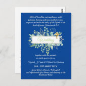 クリスチャンモダンカトリック結婚式招待状 ポストカード (正面/裏面)