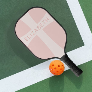 クリスチャンモダンクロス名前をカスタムする赤面ピンク ピックルボールラケット