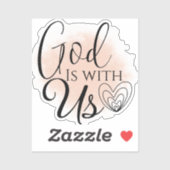 クリスチャンモダンソング引用文神は私たちと一緒にステッキ シール (シート)