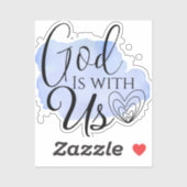 クリスチャンモダンソング引用文神は私たちと共にある シール (シート)