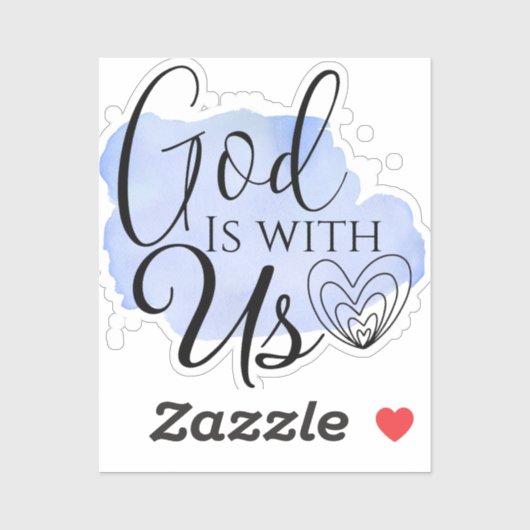 クリスチャンモダンソング引用文神は私たちと共にある シール (シート)