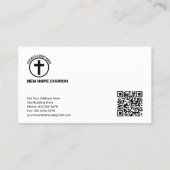 クリスチャンモダン牧師クロスCloudscape QRコード 名刺 (裏面)