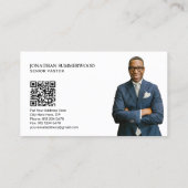 クリスチャンモダン牧師クロスCloudscape QRコード 名刺 (裏面)