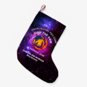 クリスチャンユニバースクリスマス出生 スモールクリスマスストッキング (正面 (吊り時))